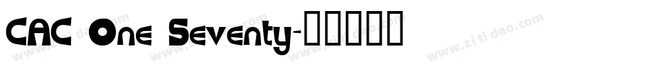 CAC One Seventy字体转换